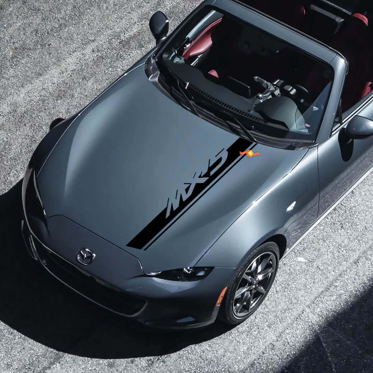 Mazda MX-5 Miata Hood Roadster Stripe Decal Sticker - Custom Vinyl Sticker 2