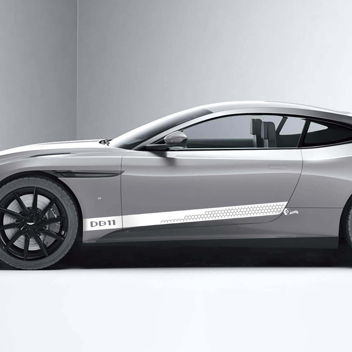 Side Aston Martin DB11 Honeycomb Side Doors Vinyl Decals Stickers
