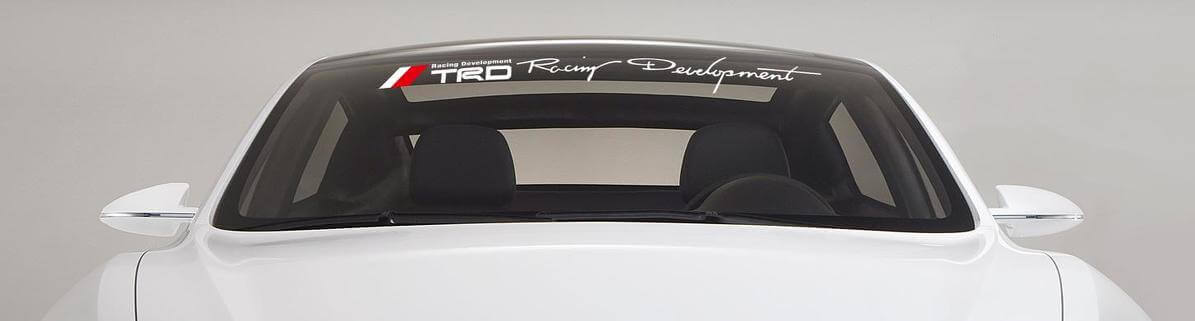 TRD Style Racing Development Windshield Banner Vinyl Decal for Toyota