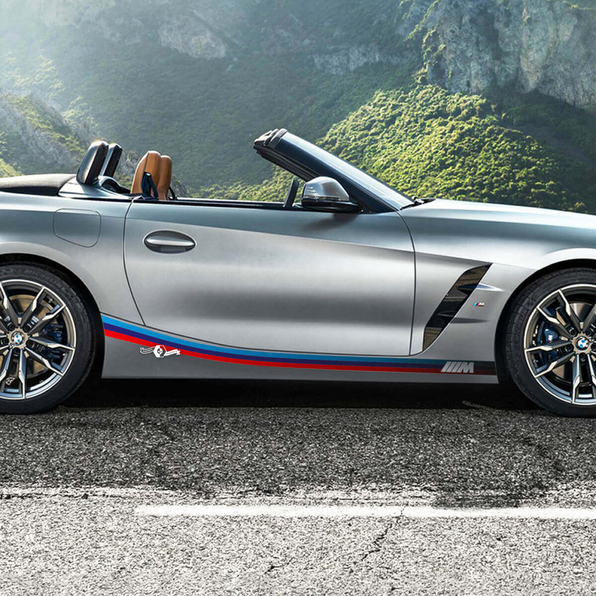 M-Style Rocker Panel Stripes Vinyl Decal Kit for BMW Z4