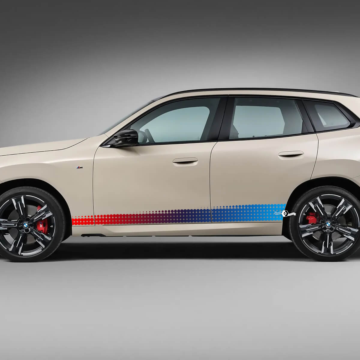 BMW X3 2024 Side Door Gradient Stripes M Decal Kit - Custom Vinyl Graphics for G01 & F25