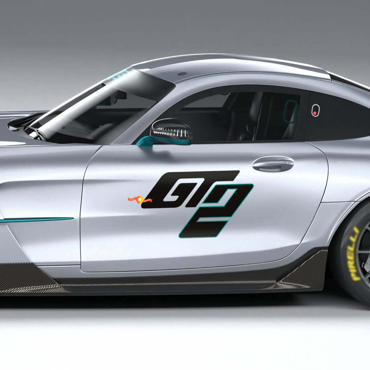 GT2 Side Door Vinyl Decals for Mercedes-Benz AMG GT2