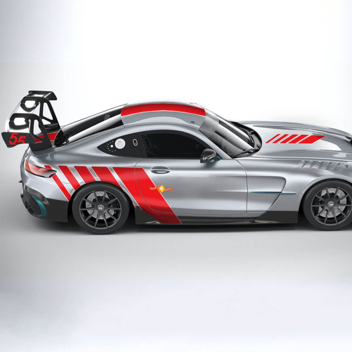 Mercedes Benz AMG GT Edition 55 Side Hood Roof Windshield Kit Decals Vinyl Graphics Stickers