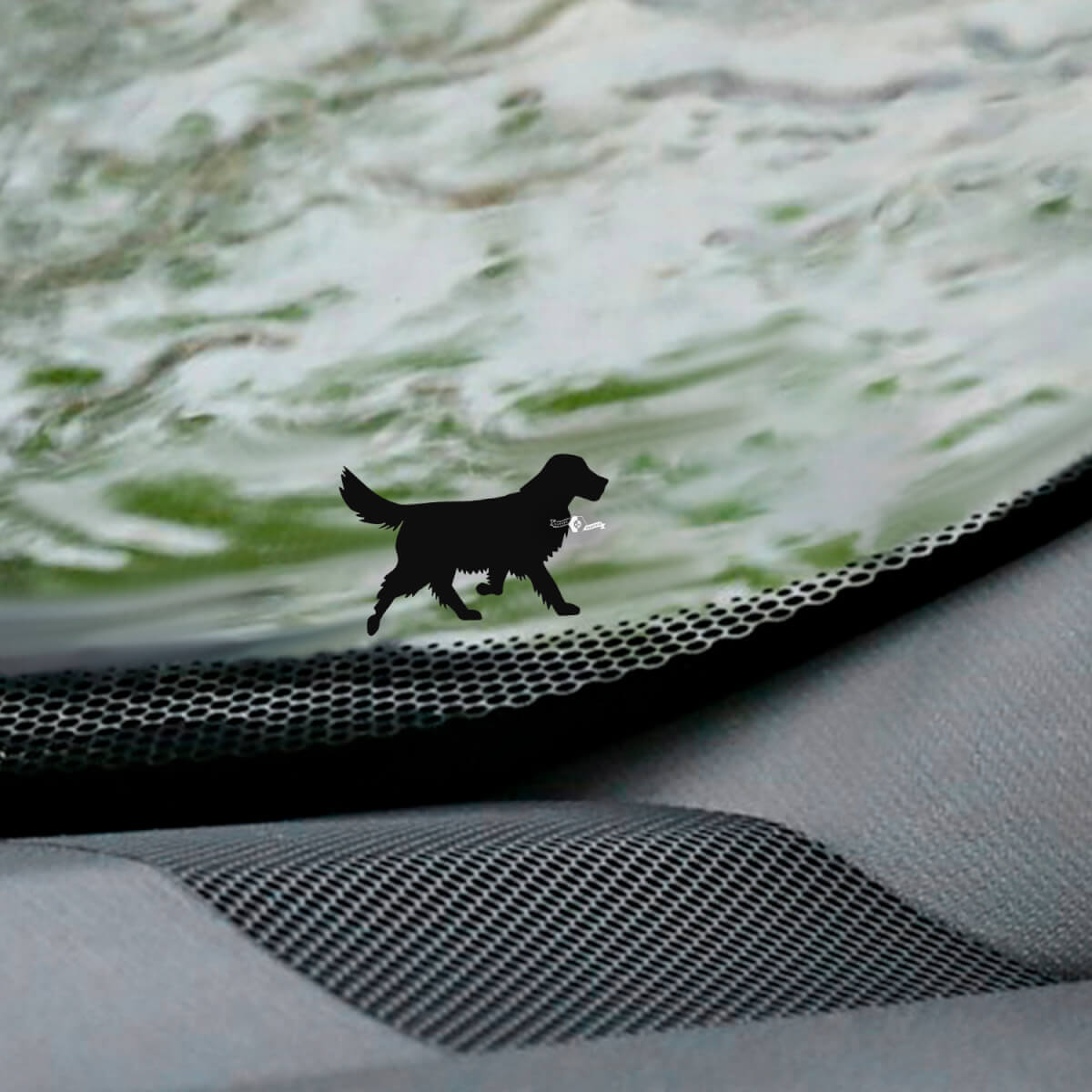 Dog Labrador Retriever Windshield Easter Egg Corner Vinyl Decal Graphic