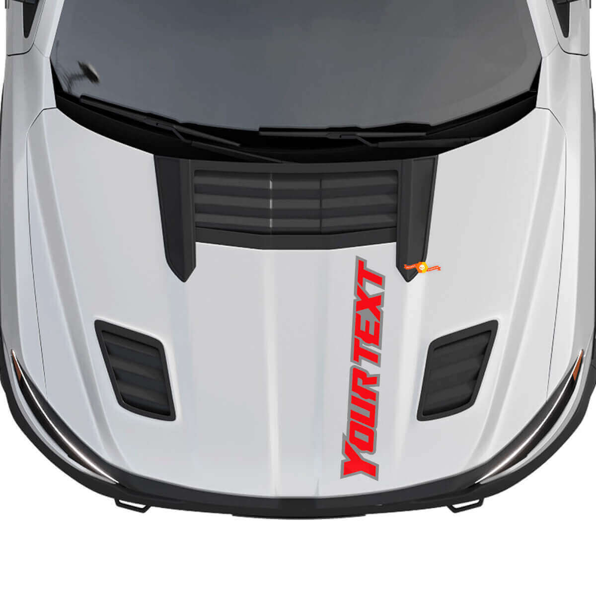 Custom Outline Lettering Hood Vinyl Decal for Dodge Ram 1500