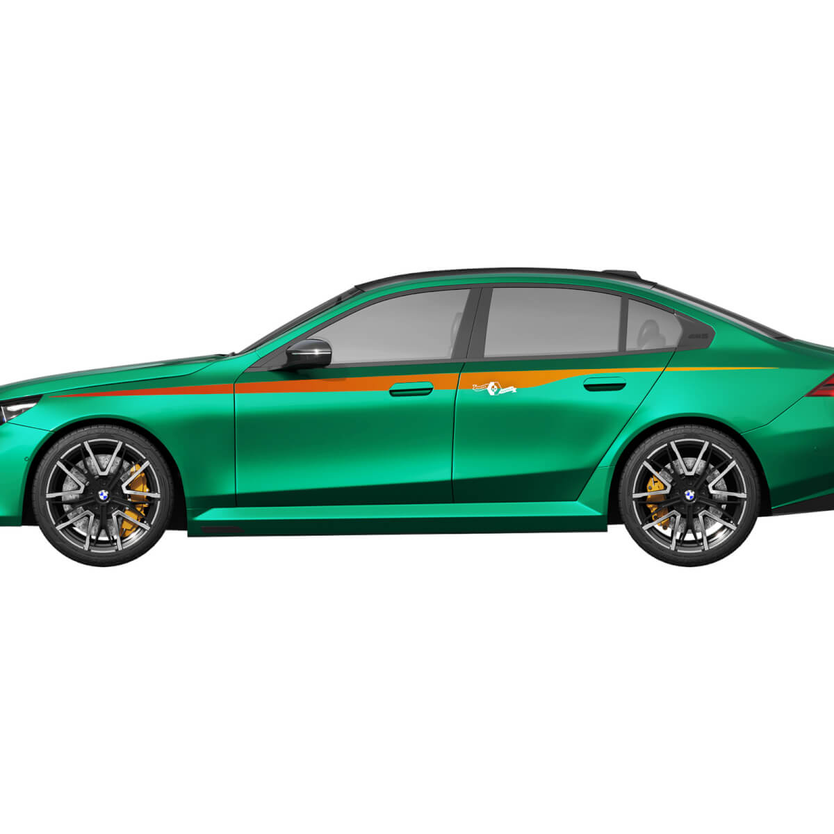 Doors Side Stripes Gradient Racing Decal Kit for BMW 5 Series G60 M5 G90 - SupDec Graphix Vinyl Stickers