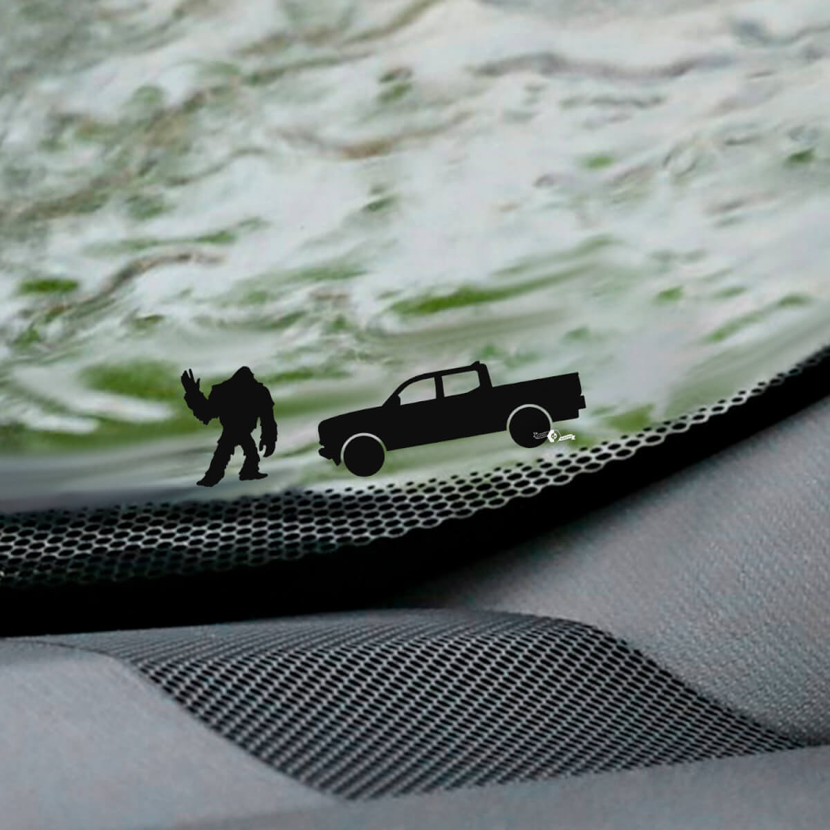 Yeti Bigfoot Toyota Tacoma Windshield Easter Egg Corner Decal - Custom Vinyl Graphic