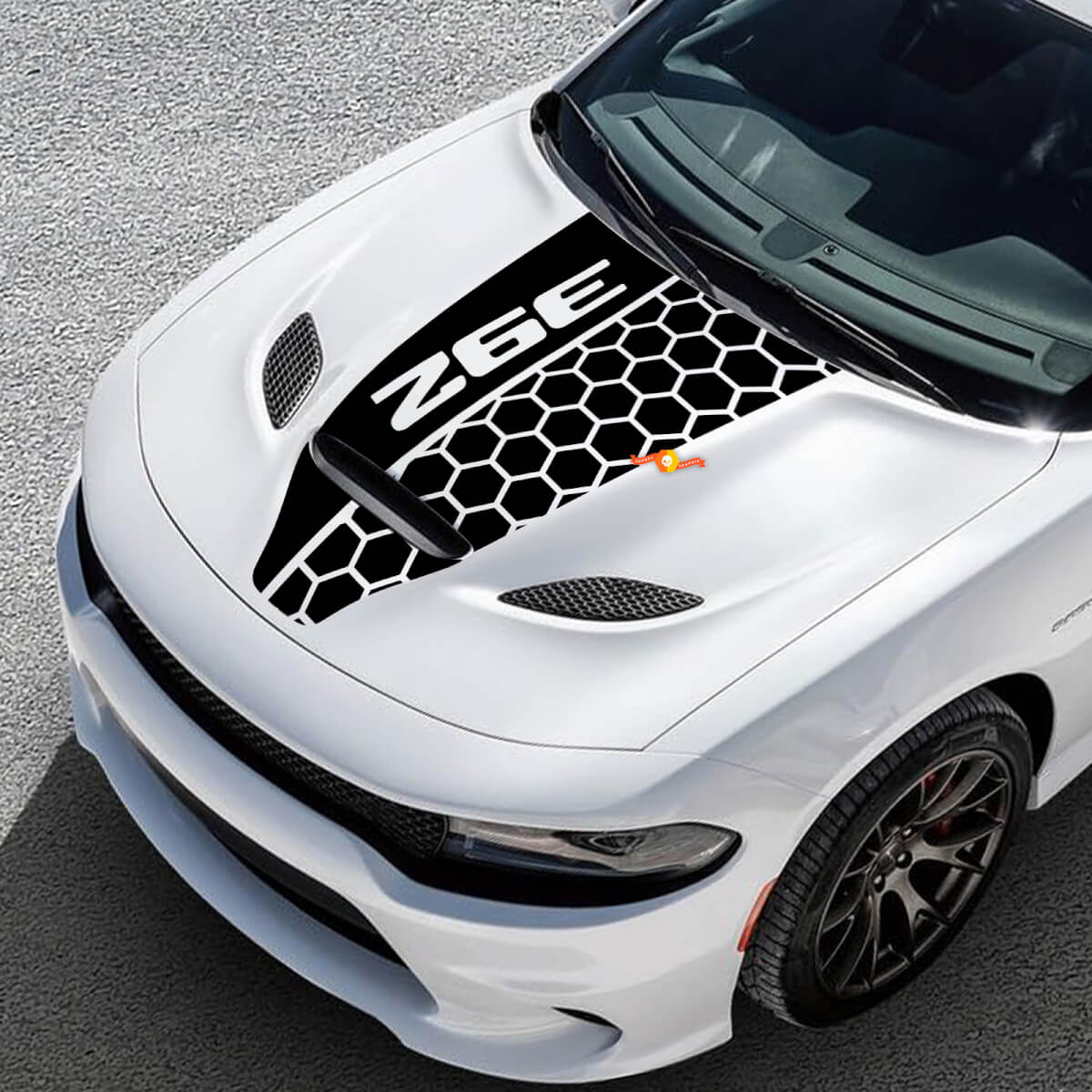 Hood Dodge 392 Challenger or Charger Hemi Vinyl Racing Decal Sticker 2