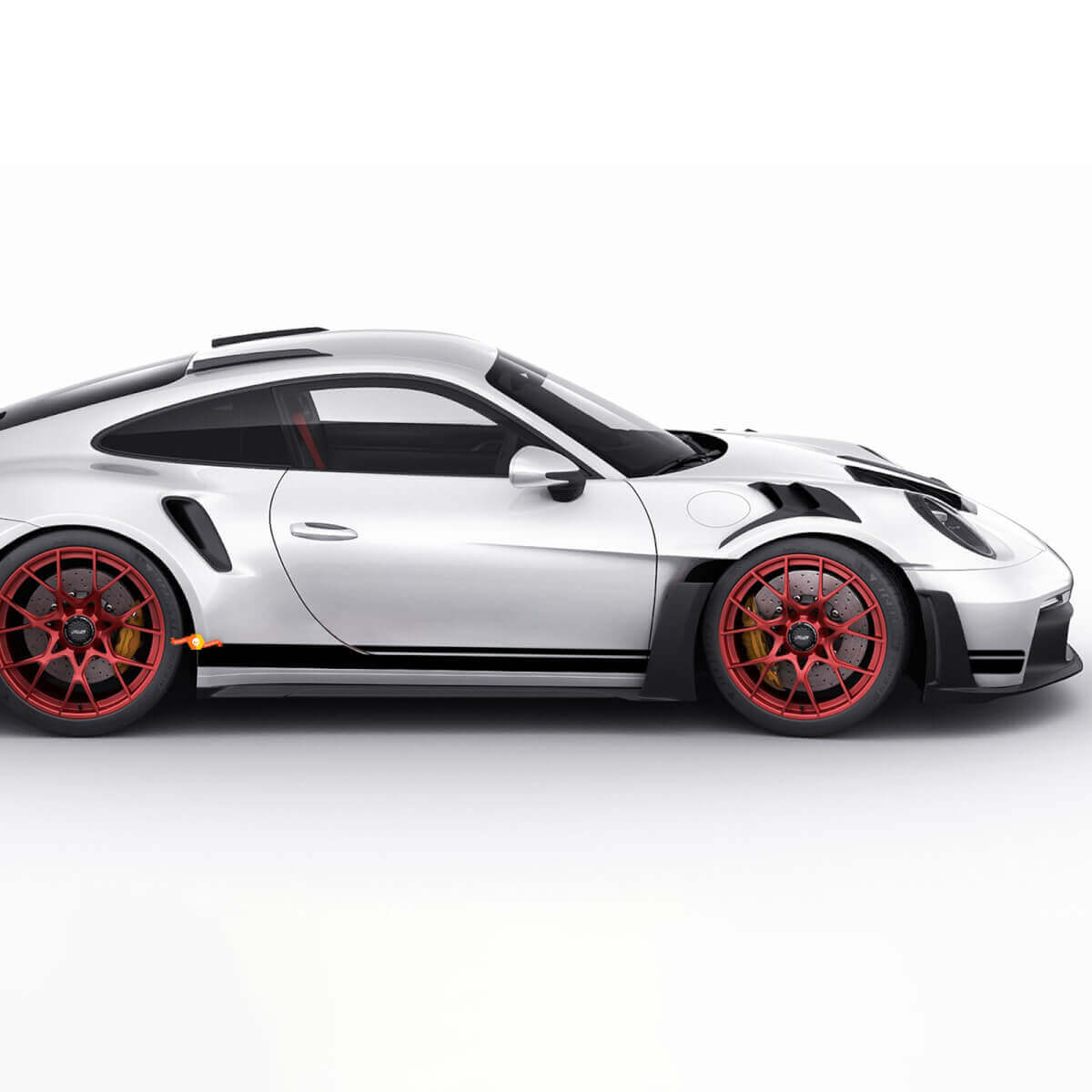 Racing Stripes Rocker Panel Front Bumper Vinyl Decal Sticker for Porsche 911