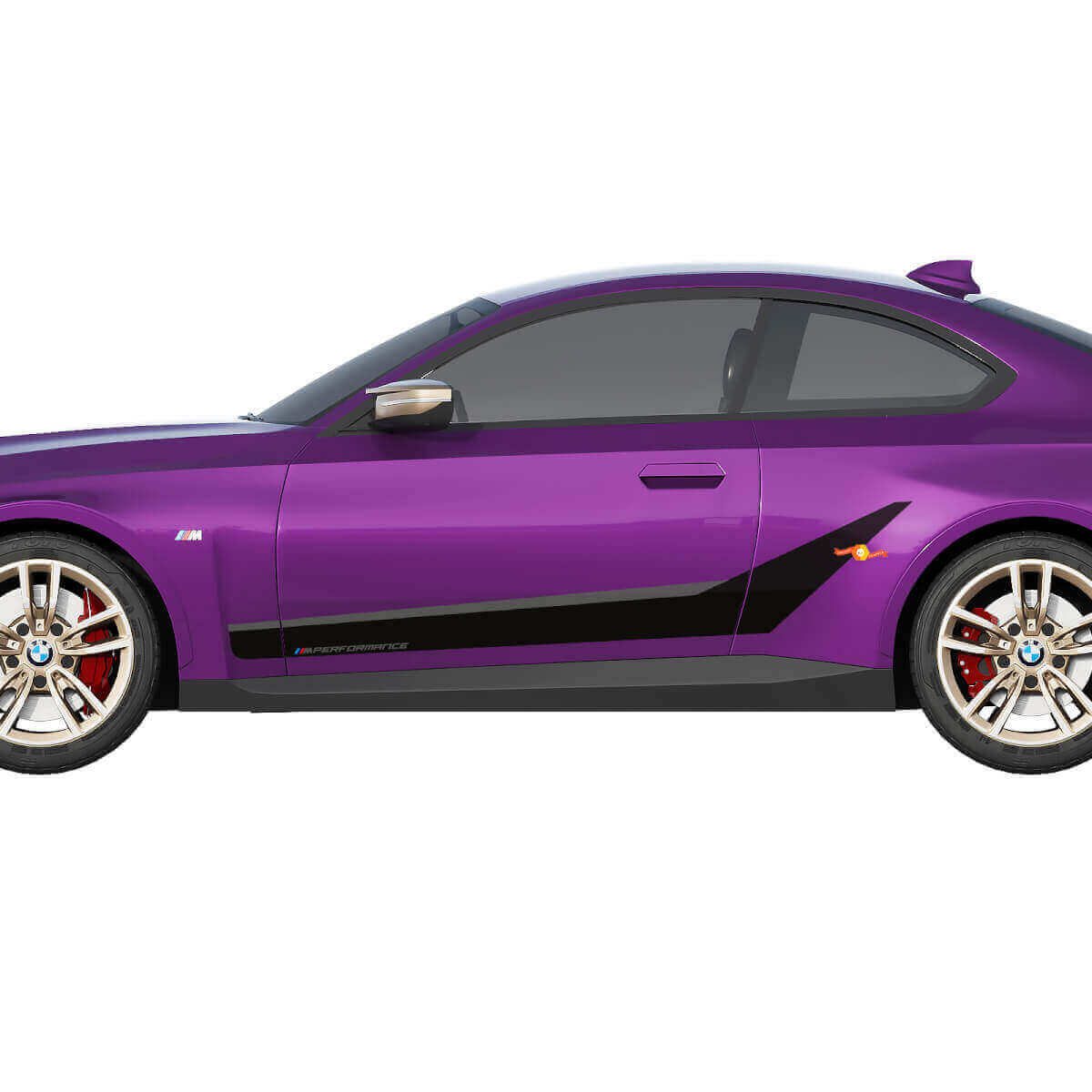 M Performance Side Stripes Vinyl Decal Kit For BMW M240i G42 