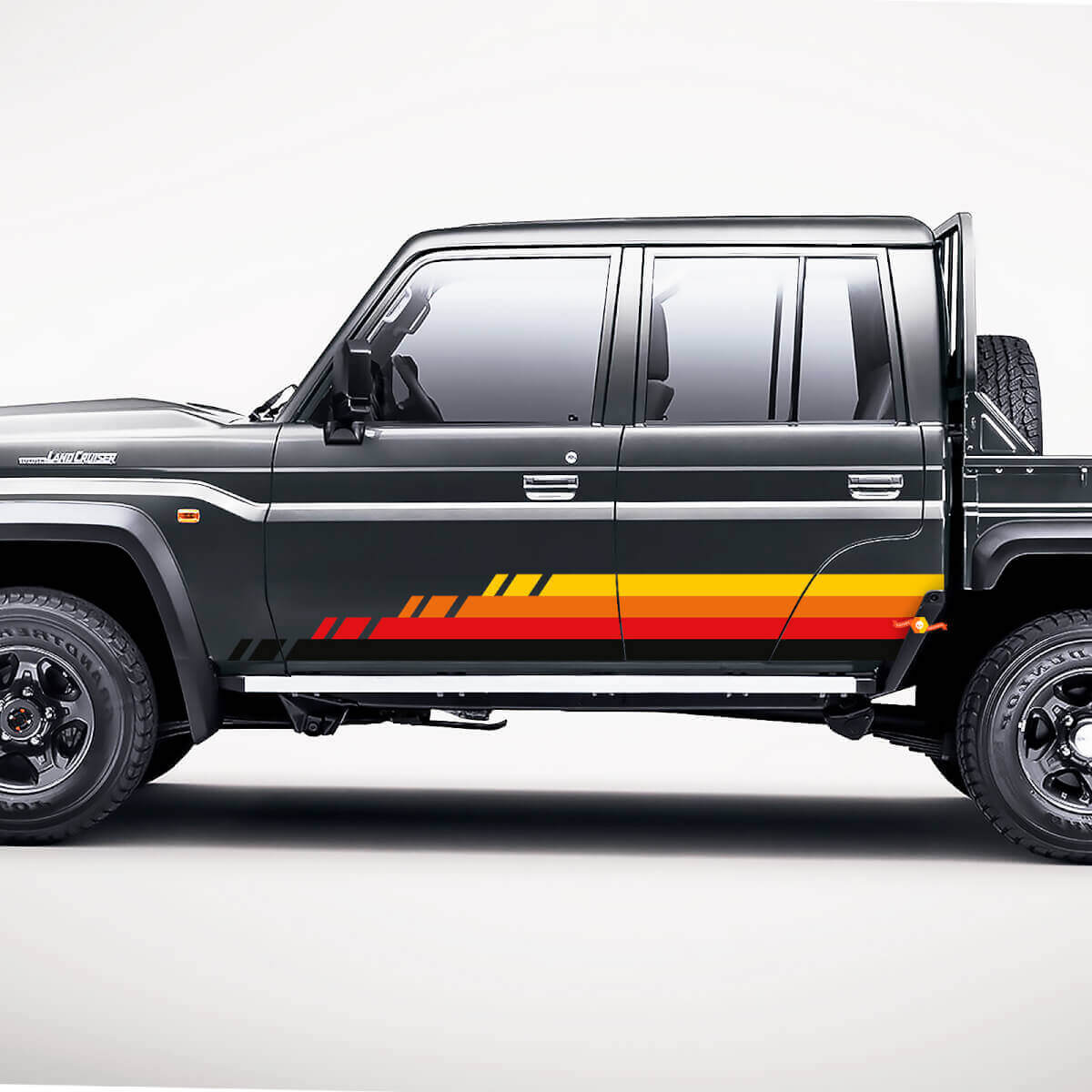 Ladder Stripes Retro Door Side Decal Kit decal Stickers For Toyota