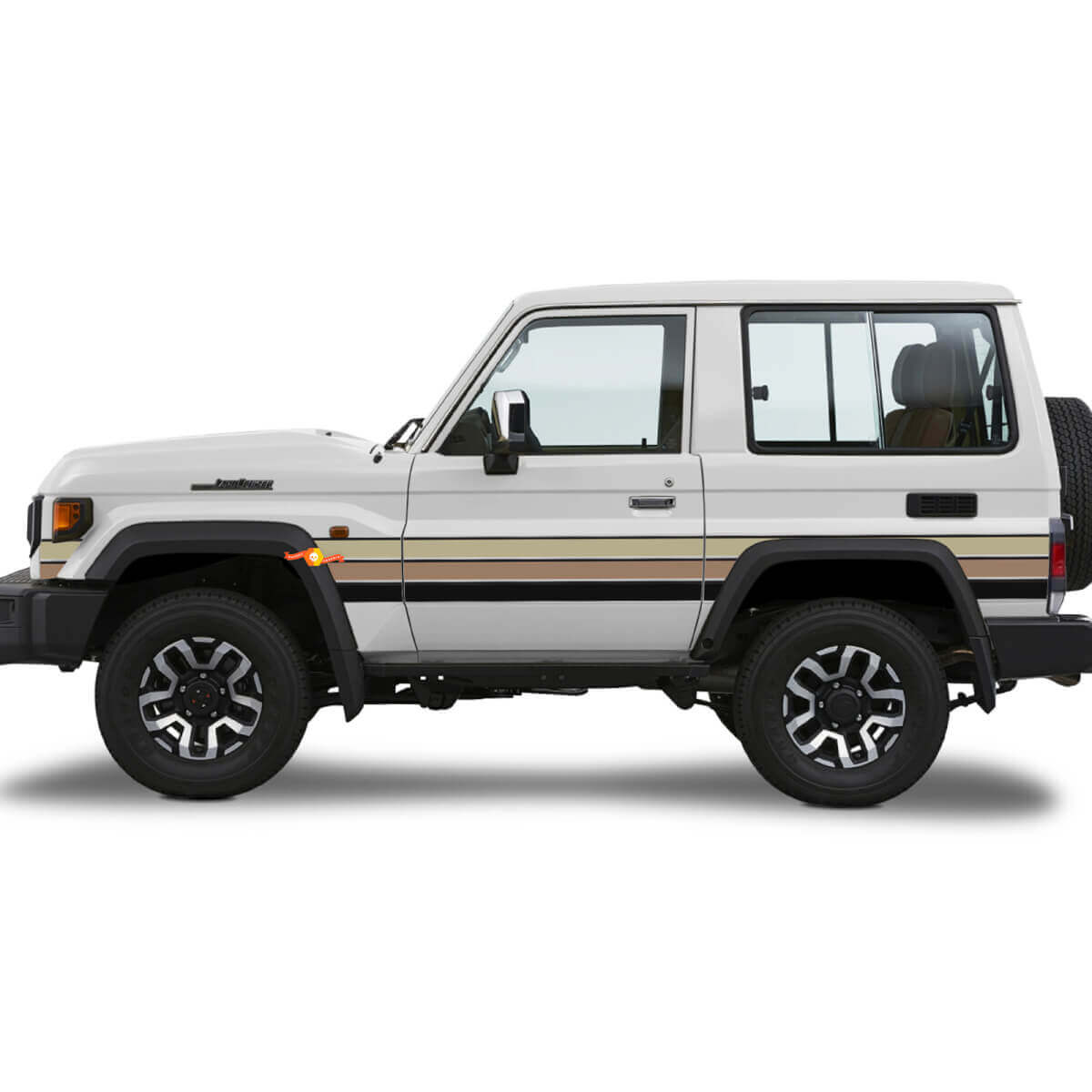 Retro Style Side Stripes Vinyl Decal For Toyota Land Cruiser J70 1995