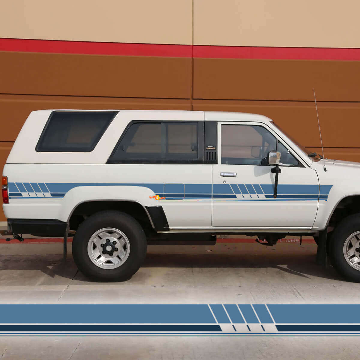 Classic Old School Vintage Toyota 4Runner SR5 wagon Side Stripes Vinyl Decals Stickers