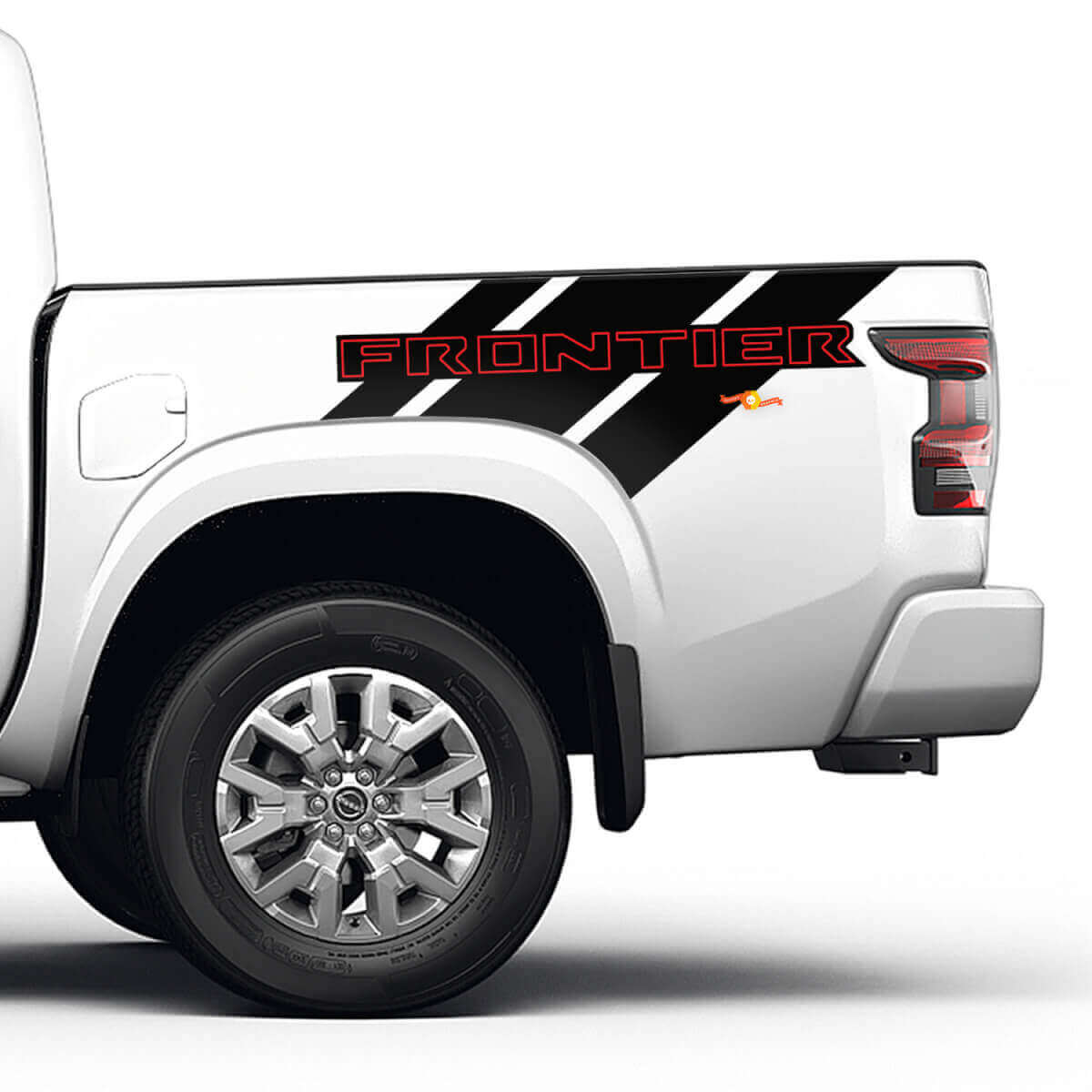 2X Nissan Frontier Bed Truck Car Vinyl Both Side Stickers Decals Graphics 2 Colors