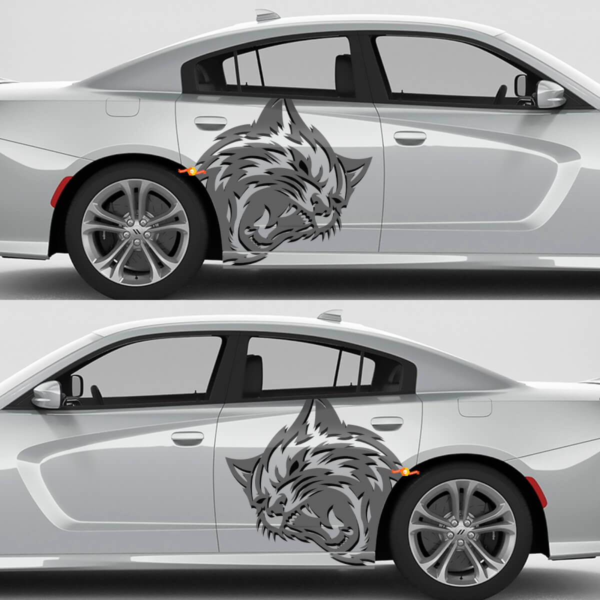 Wildcat Side Vinyl Decals Kit for Dodge Challenger or Charger