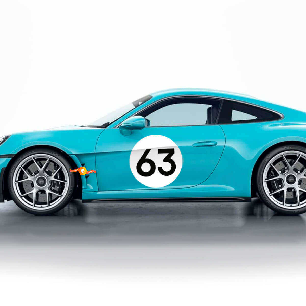 Porsche 911 2023 Side Doors S/T Style Kit Decal Sticker 60th anniversary 2