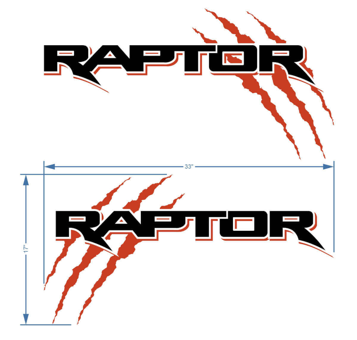 Ford Raptor SVT Bed Side Claw Scratch Graphic Decals – Vinyl Stickers For 2010-2017 F-150