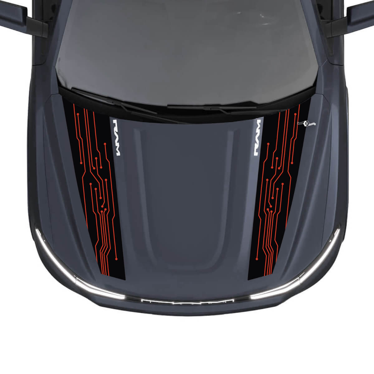 Hood Stripes for Dodge RAM 1500 REV Vinyl Decals Stickers Graphics