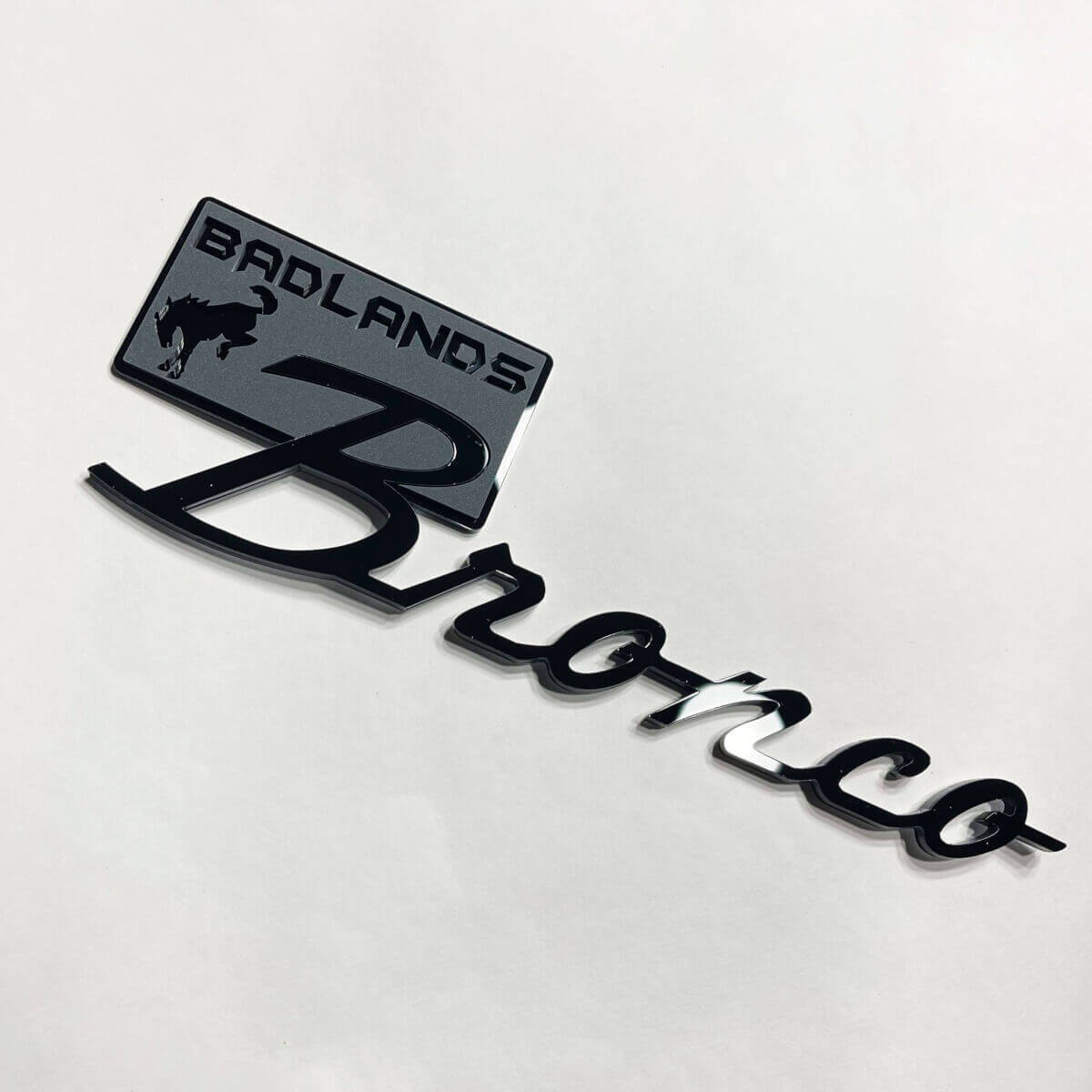Fender Badges Tailgate Emblem 3D Badge 3 for horse Badlands