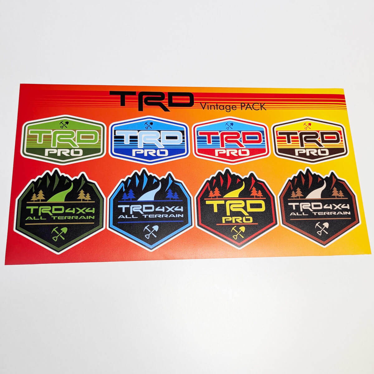 TRD Heritage Retro Vintage Old Style Sticker Pack Decals Graphics