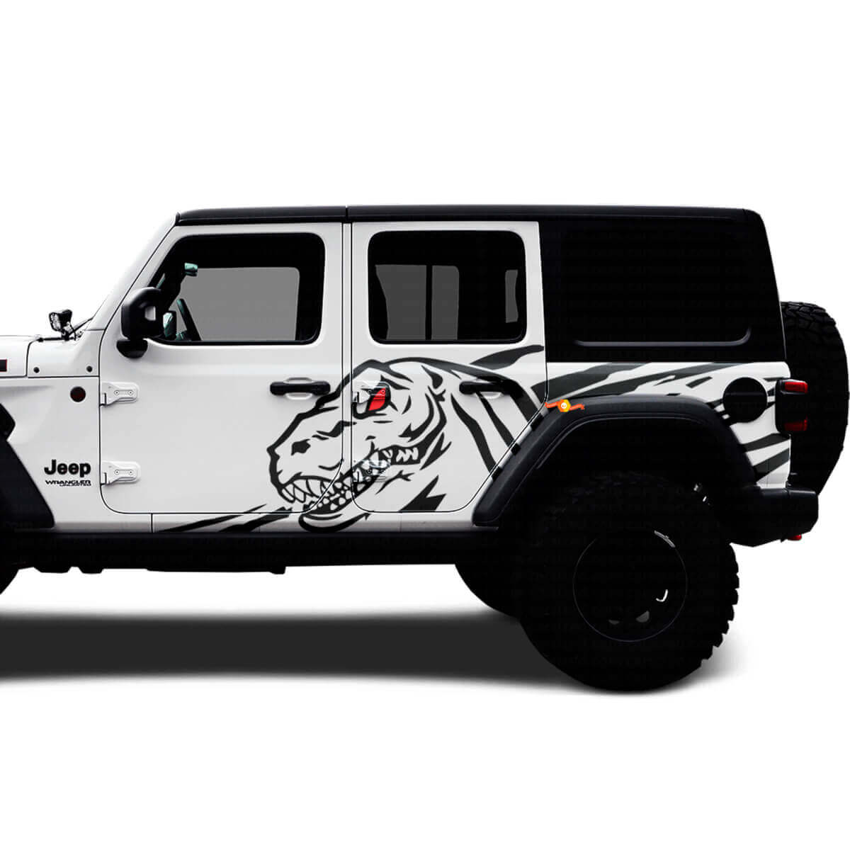 T-Rex Side Splash Vinyl Decal Sticker Graphics Kit for Jeep Wrangler