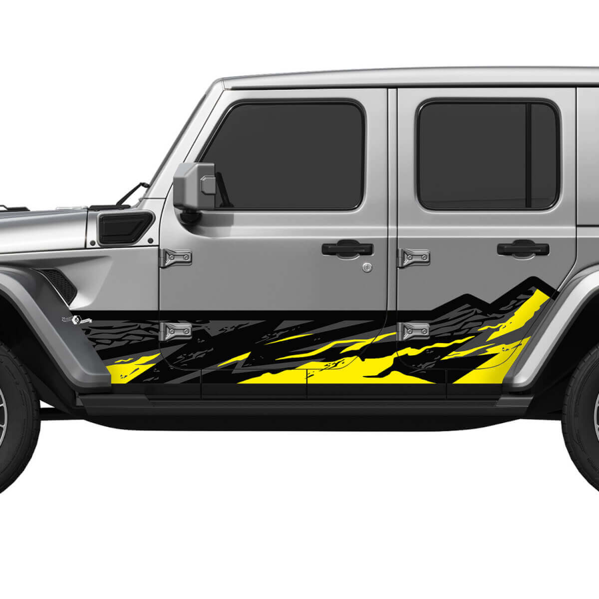 Camo Mountains Splash Side Doors Vinyl Decal Sticker for Jeep Wrangler