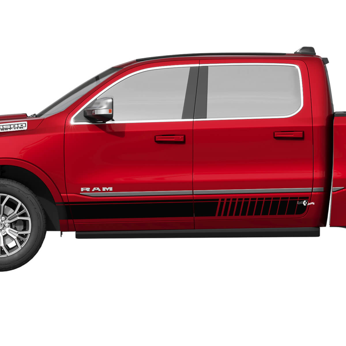 Side Rocker Panel Stripes Vinyl Decals Stickers Graphics for Dodge RAM 1500