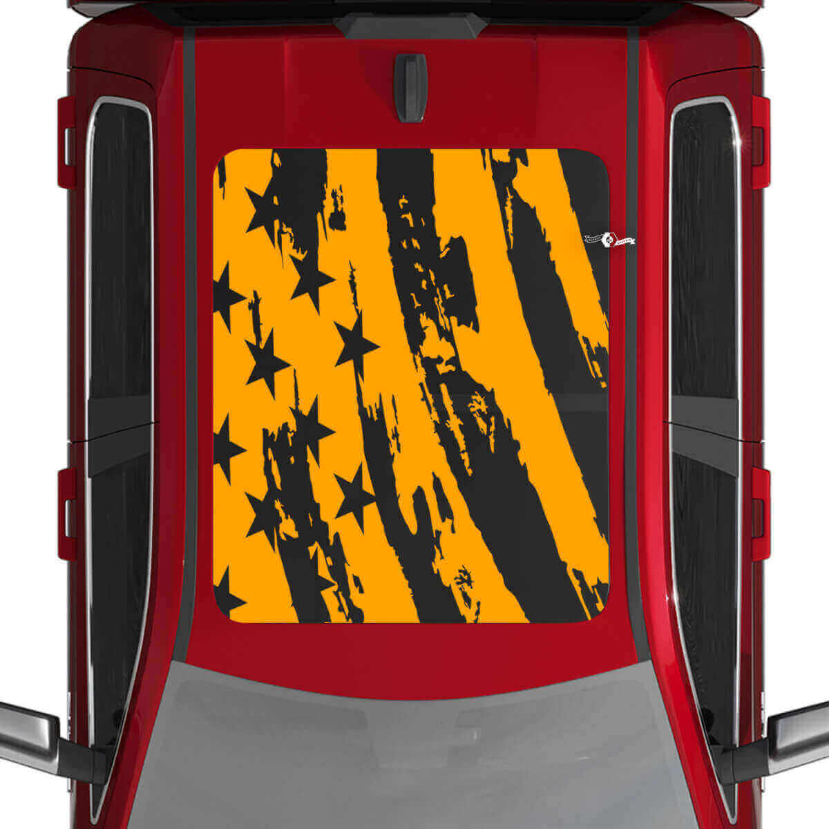Distressed USA Flag Roof Vinyl Decal for Dodge RAM 1500 Tungsten