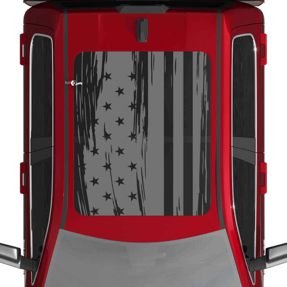 USA American Flag Distressed Roof Vinyl Decals Stickers Graphics 2 for Dodge RAM 1500 TUNGSTEN