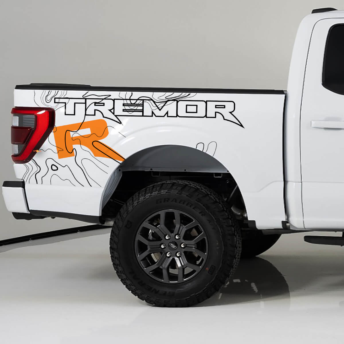 Bedside Side Graphics fit to Ford F150 Tremor R Vinyl Decal kit stripes