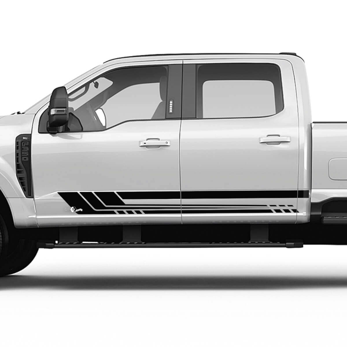 Rocker Panel Side Stripes Vinyl Decals Stickers Graphics for Ford F-150 F-250 F-350