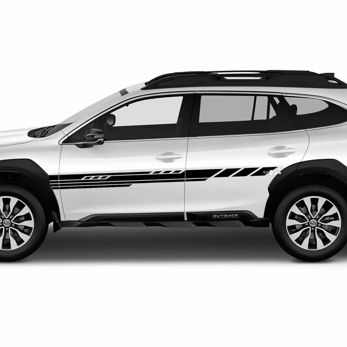 Side Doors Modern Stripes Vinyl Sticker Decal Graphic for Suba Outback