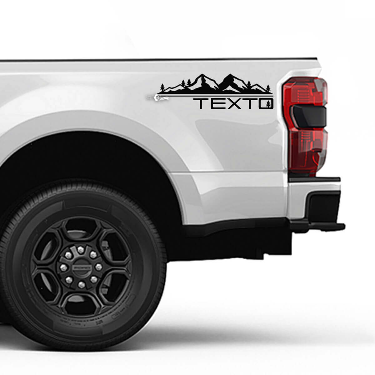 Mountains Trees Bed Side Stripes Decal Kit Vinyl Sticker Set Side Graphics for Musclecar F-350