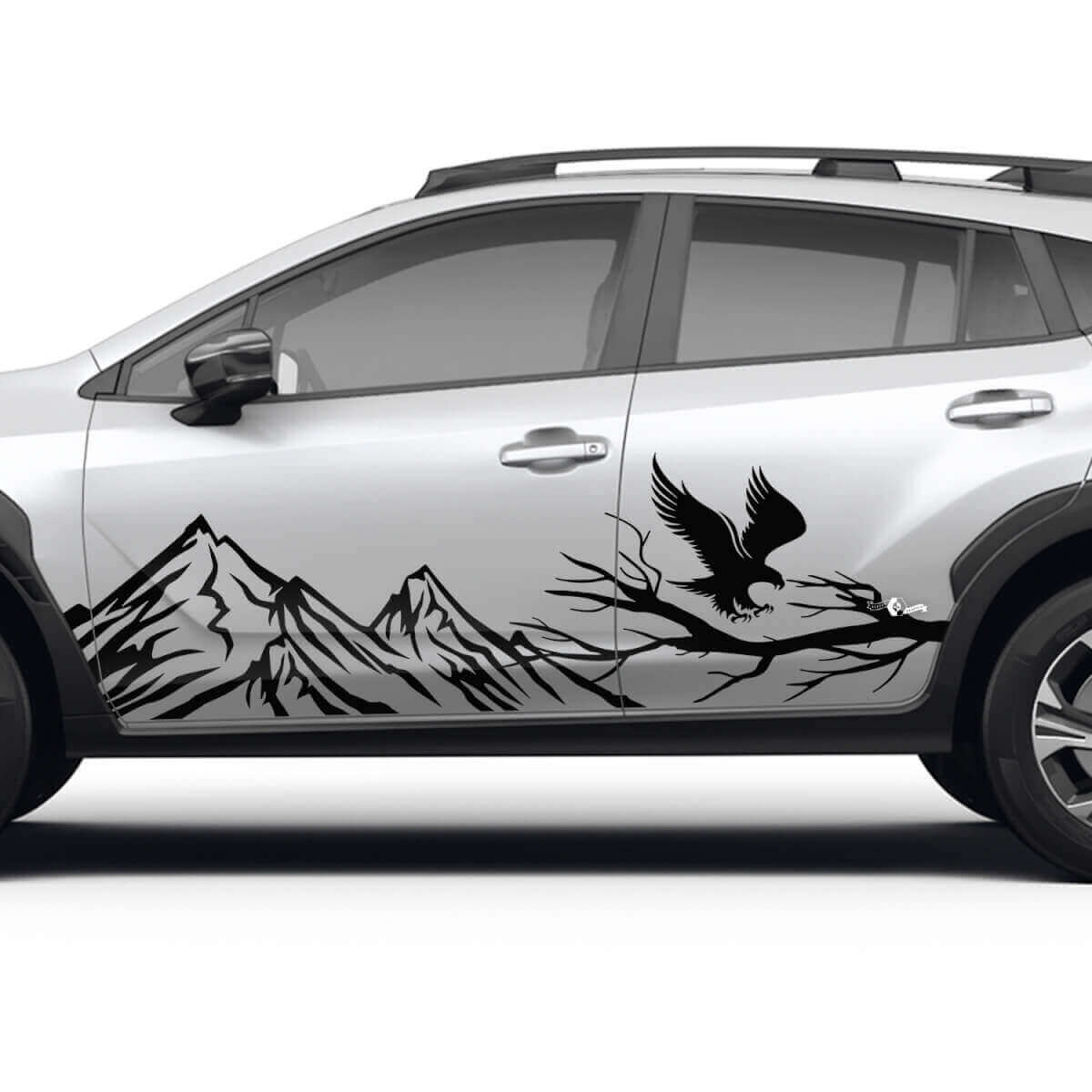 Mountains Branch Eagle Side Doors Vinyl Decal Graphic Sticker for Subaru Crosstrek