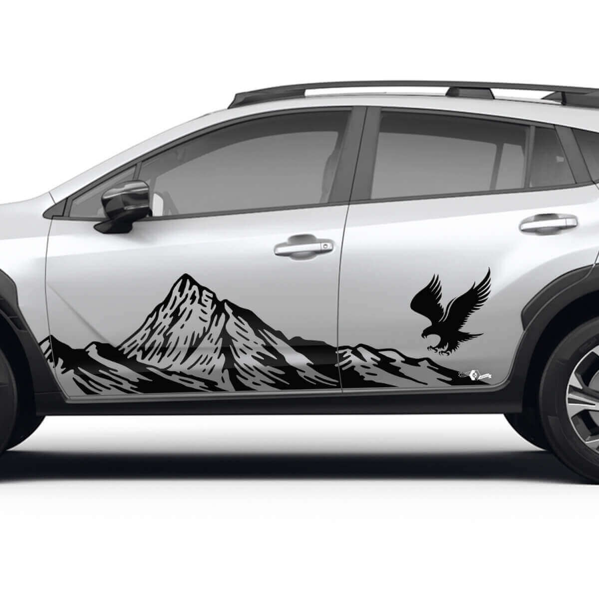 Mountains Eagle Side Doors Vinyl Decal Graphic Sticker for Subaru Crosstrek