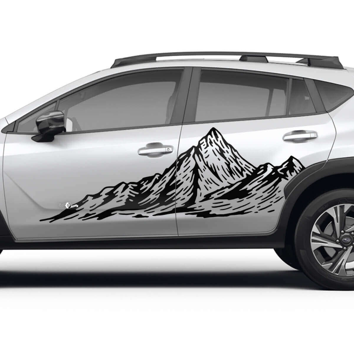Landscape Mountains Side Doors Vinyl Decal Graphic Sticker for Subaru