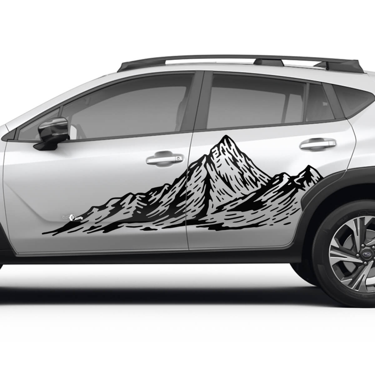 Side Doors Landscape Mountains Vinyl Decal - Graphic Sticker universal fit Suba