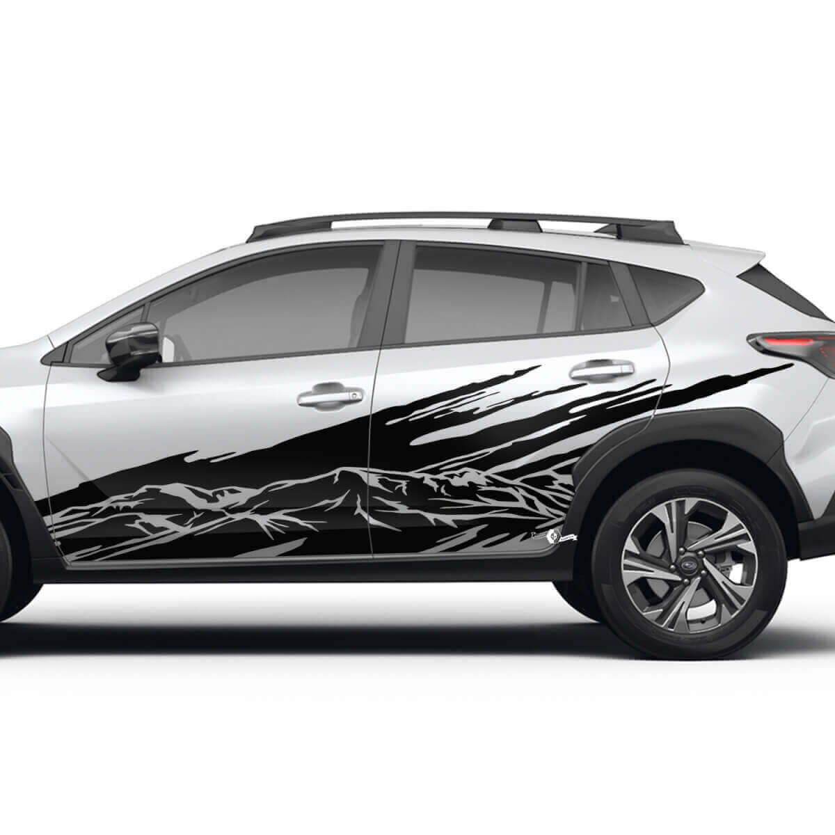 Landscape Mountains Splash Side Doors Vinyl Decal Graphic Sticker for Subaru