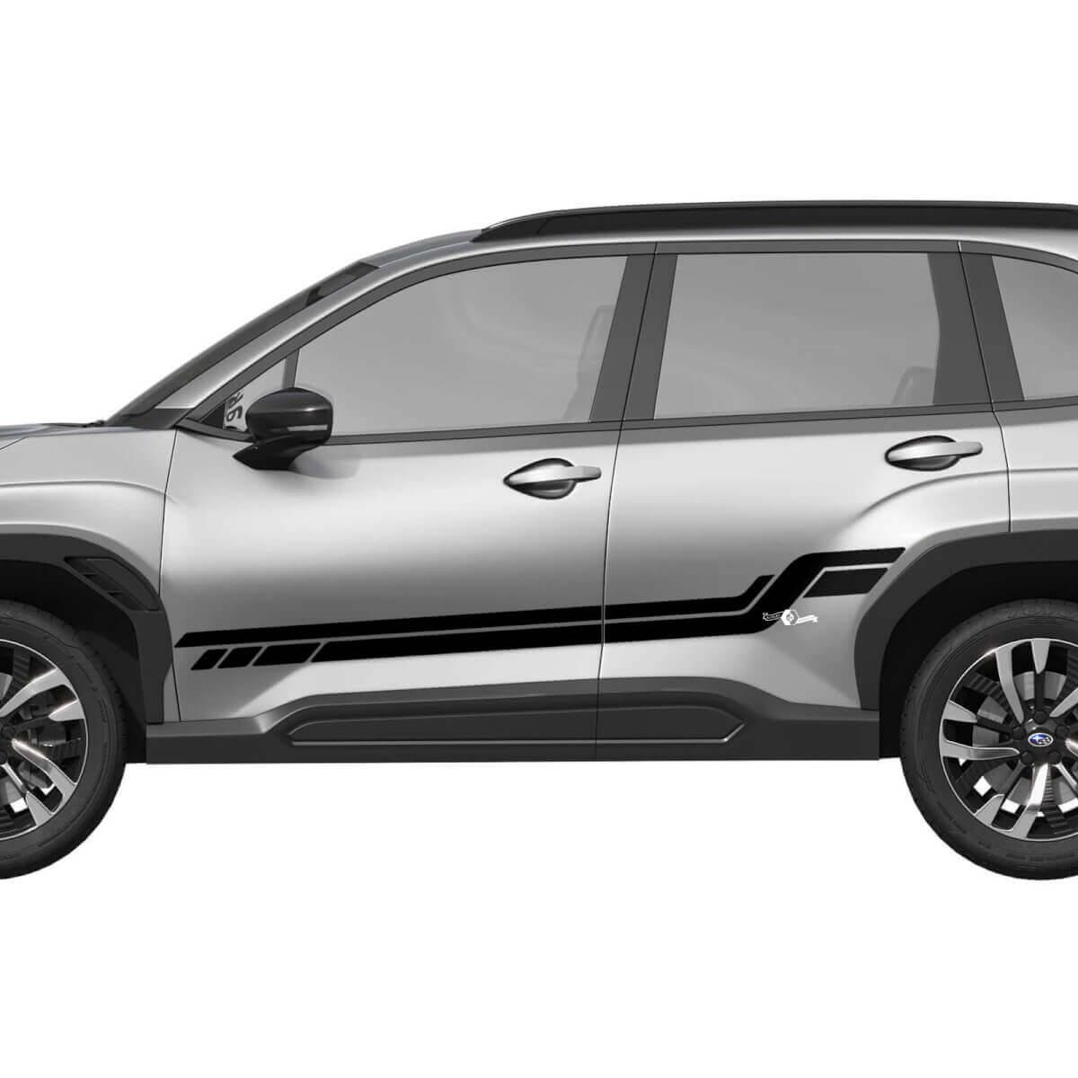 Side Doors Rocker Panel Racing Stripes Vinyl Decal Graphic Sticker 3 for Subaru