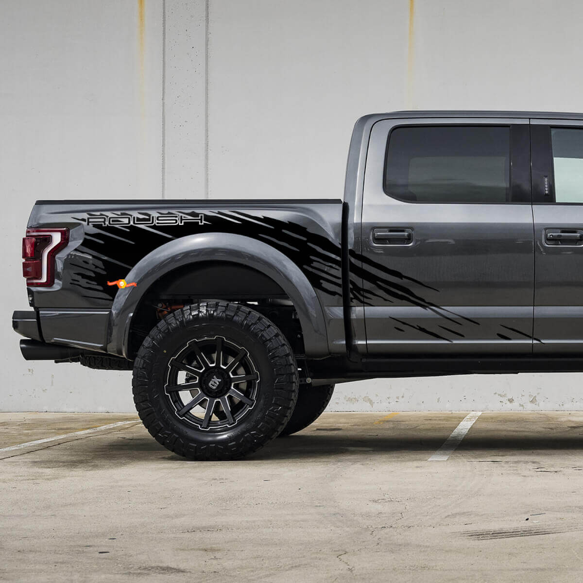 Bedside Splash Decal Vinyl Sticker Graphics for Musclecar truck power truck ROUSH