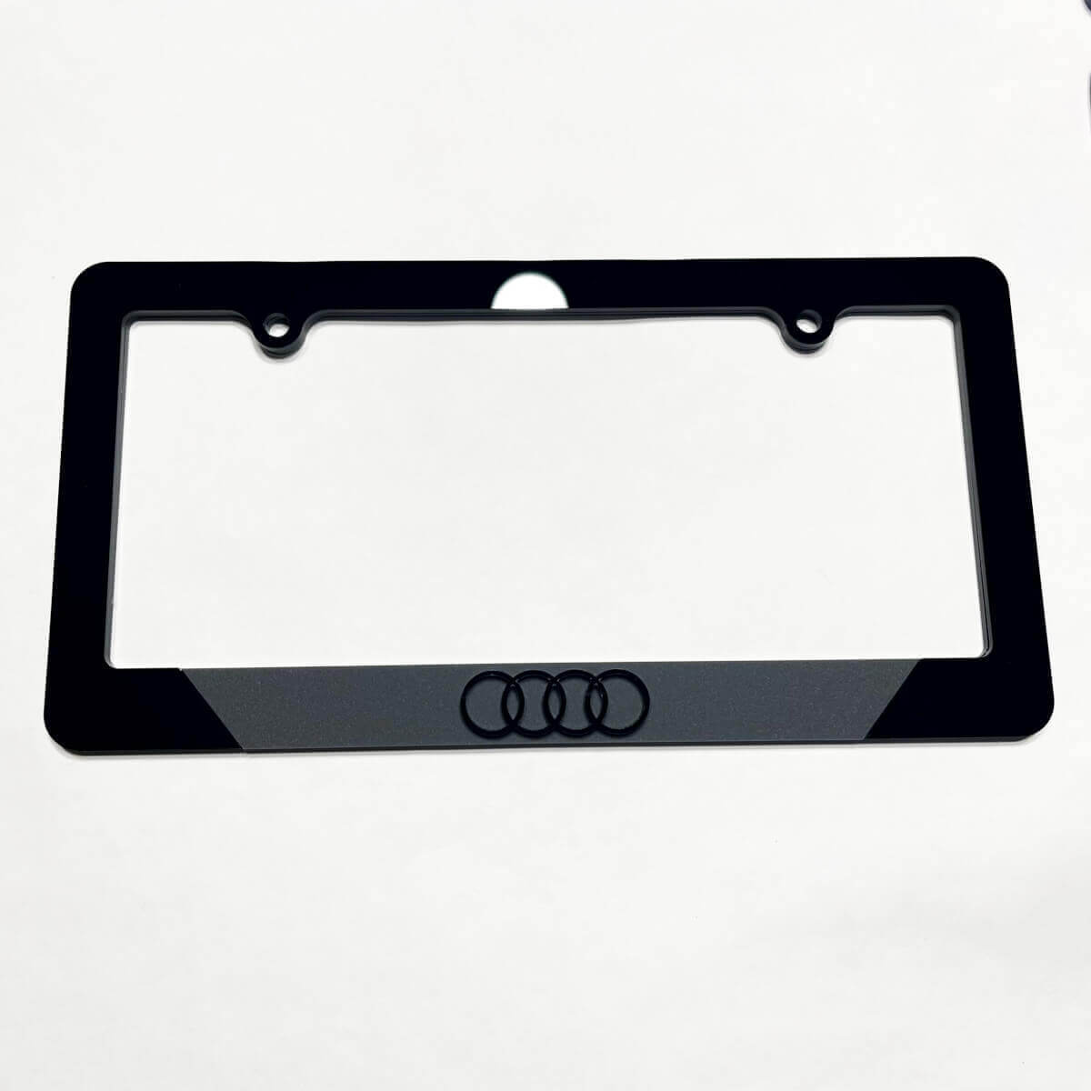 Rings Logo Vehicle License Plate Covers Frames Decor 2 for Audi