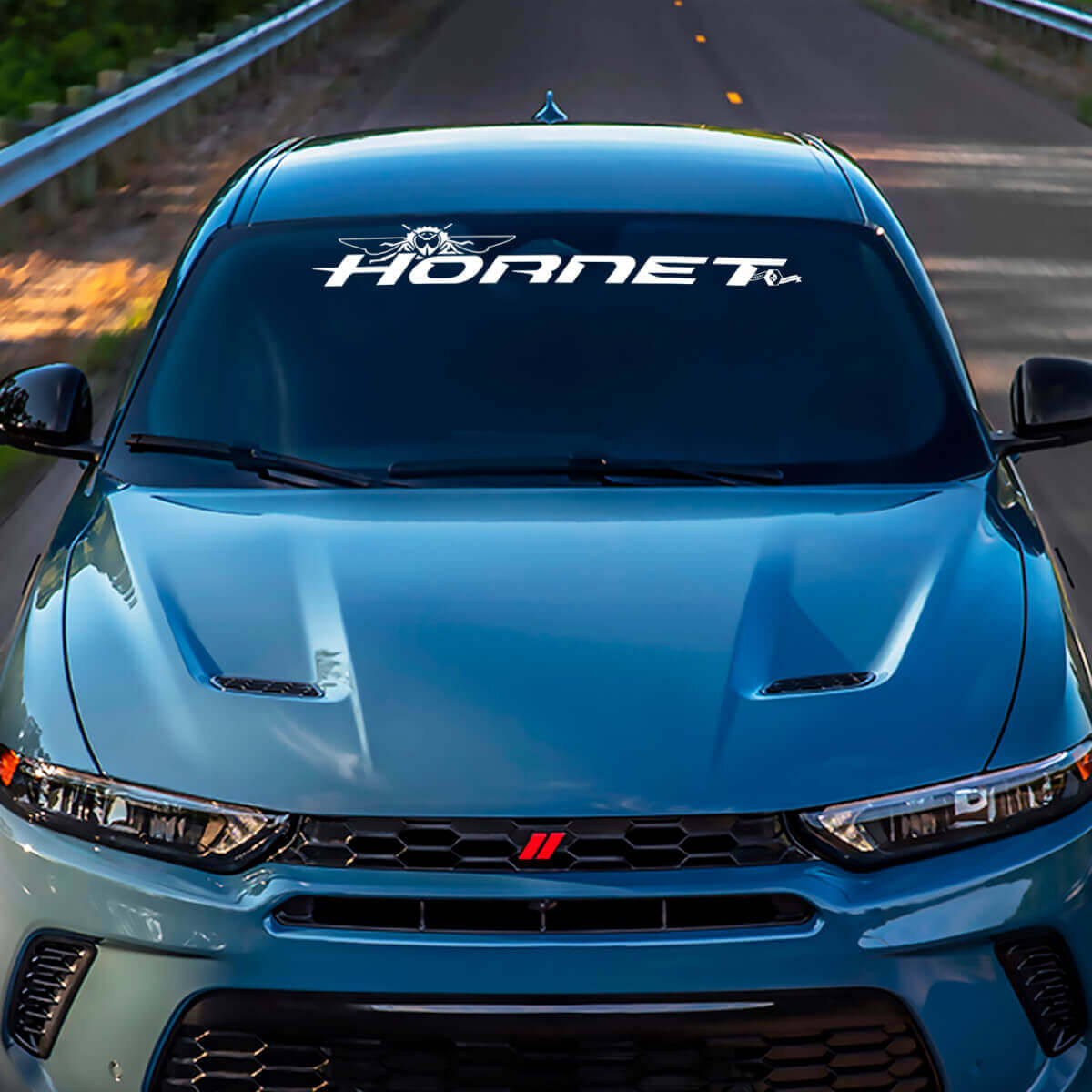 Windshield Stripe Banner Decal Sticker - Custom Vinyl Graphics fit to Dodge Hornet 3