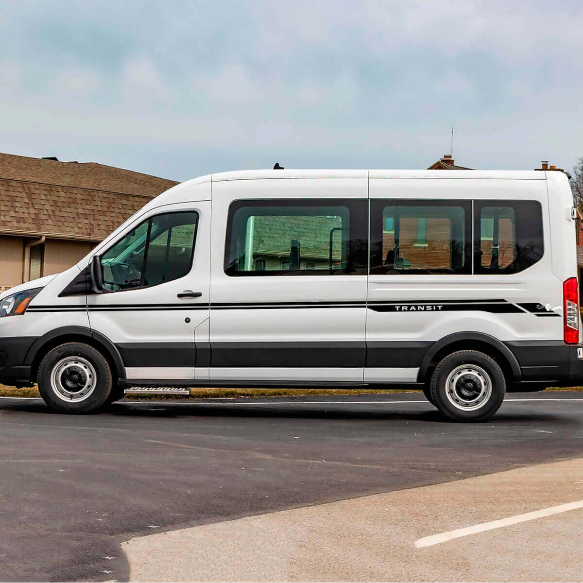 Transit Letter Line Side Stripes Vinyl Decals 3 for Ford Transit