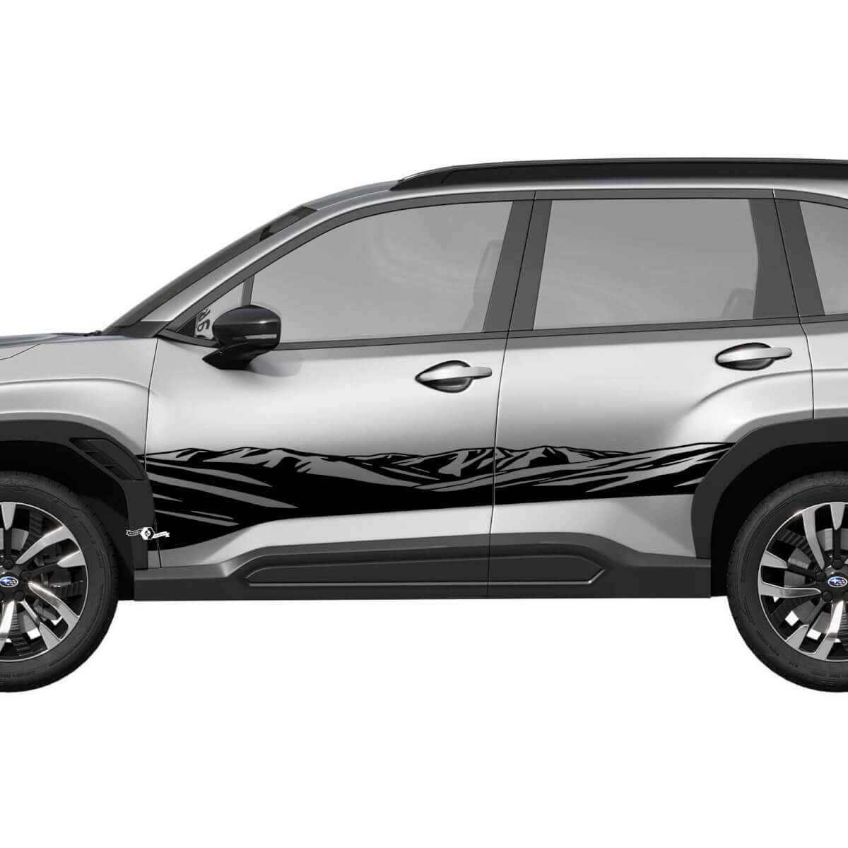 Mountains Side Doors Rocker Panel Racing Stripes Vinyl Decal Sticker for Subaru 4