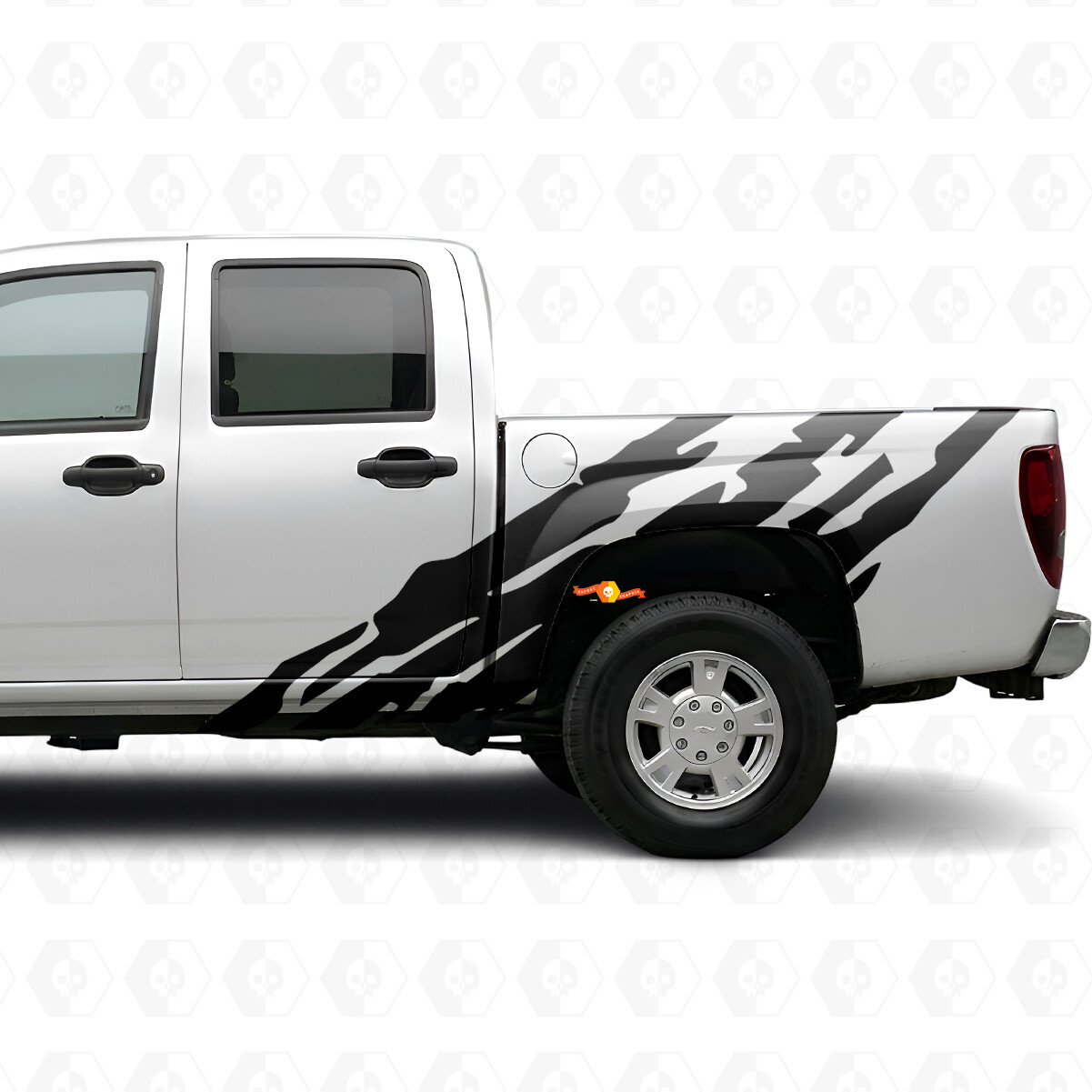 Jagged Door & Bedside Vinyl Stripes for Chevrolet Colorado 1st Gen 2004-2012
