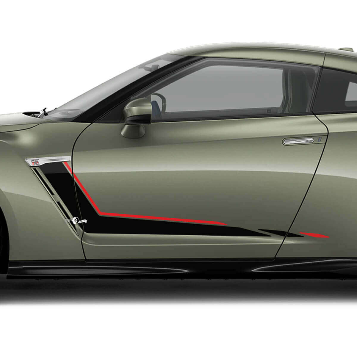 Side Doors Stripes Decal Graphic Kit for Nissan GT-R
