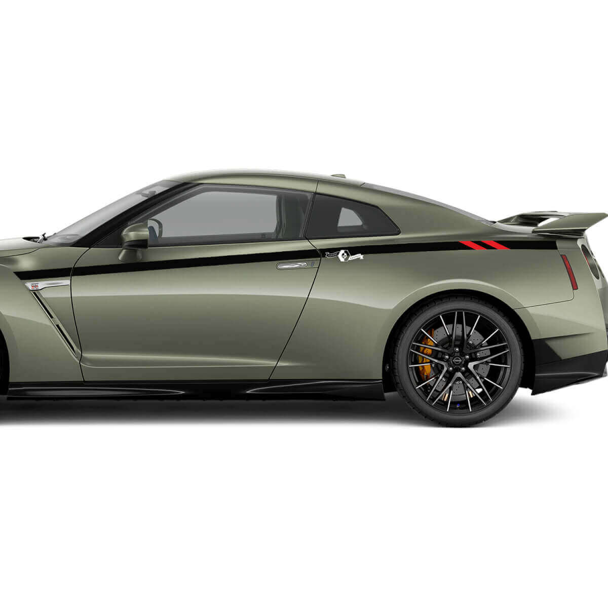 Bedside Racing Doors Stripes Decal Kit for Nissan GT-R