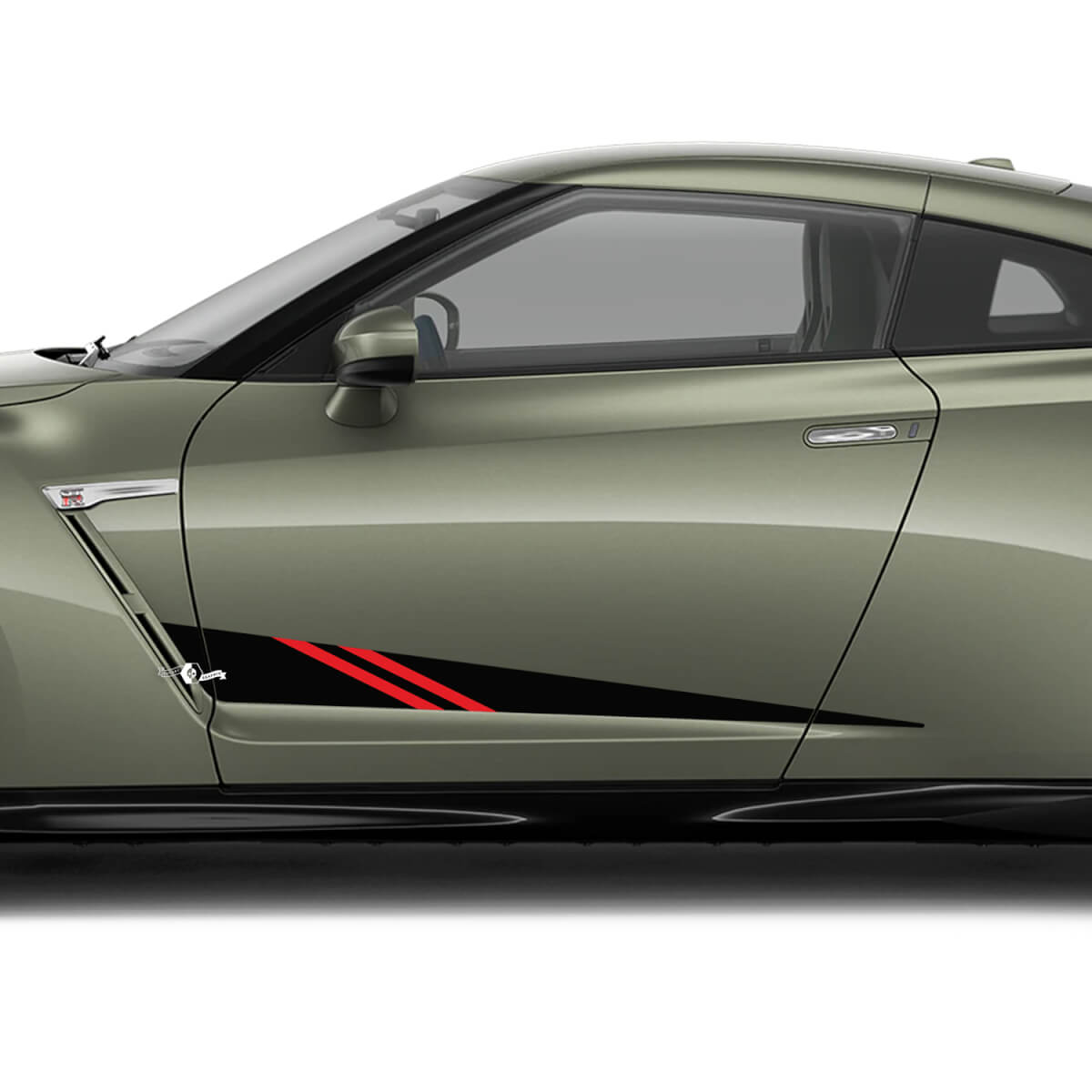 2x Side Doors Graphics Hash Decal Kit for Nissan GT-R