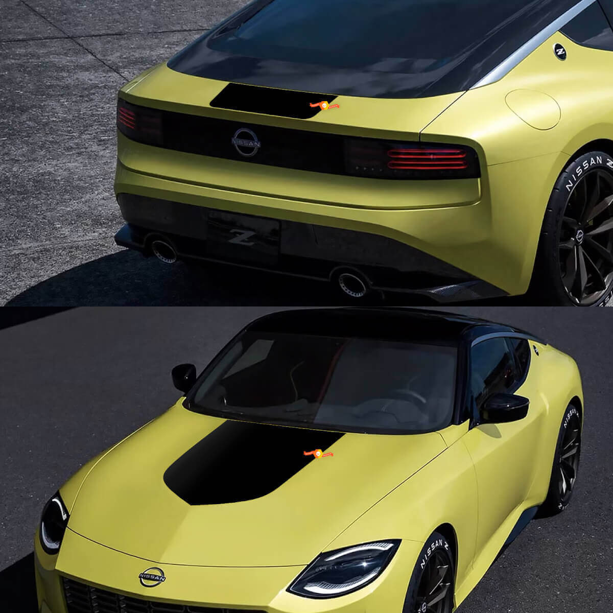Black Design ３点セット　本日積極的に値下げします【4/25】 Blackout Hood & Trunk Decal for Nissan Z Legend Edition id=16629