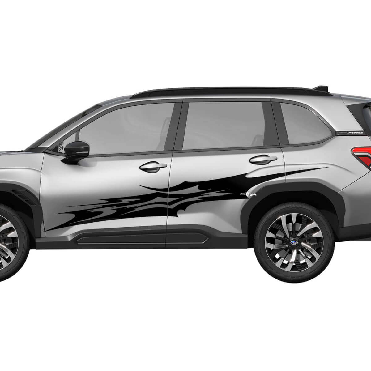 Side Doors Racing Stripes Vinyl Decal Sticker for Subaru Forester 1